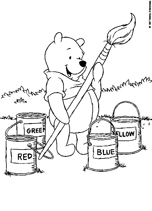 pooh bear coloring page