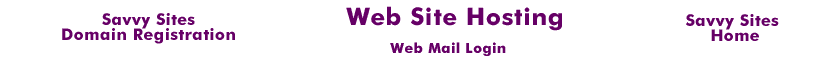 Savvy Sites Web Site Hosting